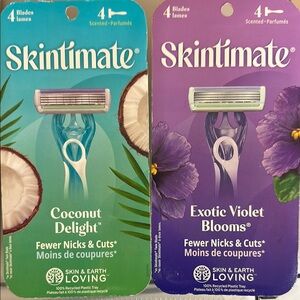Skintimate Coconut Delight and Exotic Violet Blooms Razors